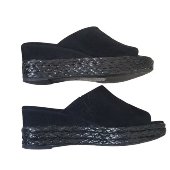 H&M Black Mules Wedge size 5.5 - Picture 2 of 9